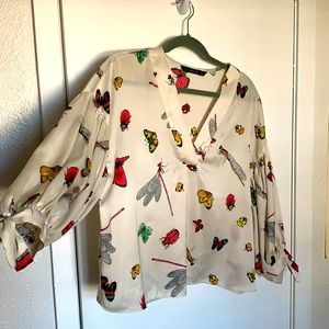 Bug print Zara blouse